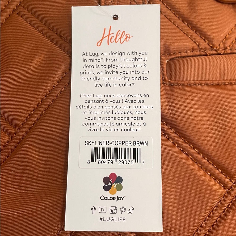 Lug Medium Tote with Trolley Sleeve Skyliner Copper Brown - Picture 3 of 8